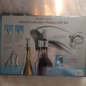 *NEW* Sharper Image Metal Corkscrew Gift Set